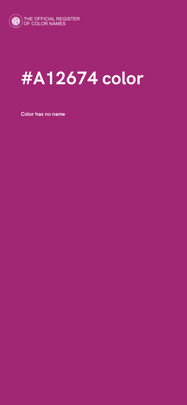 #A12674 color image