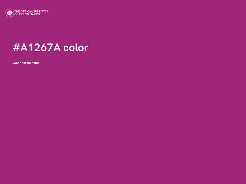 #A1267A color image