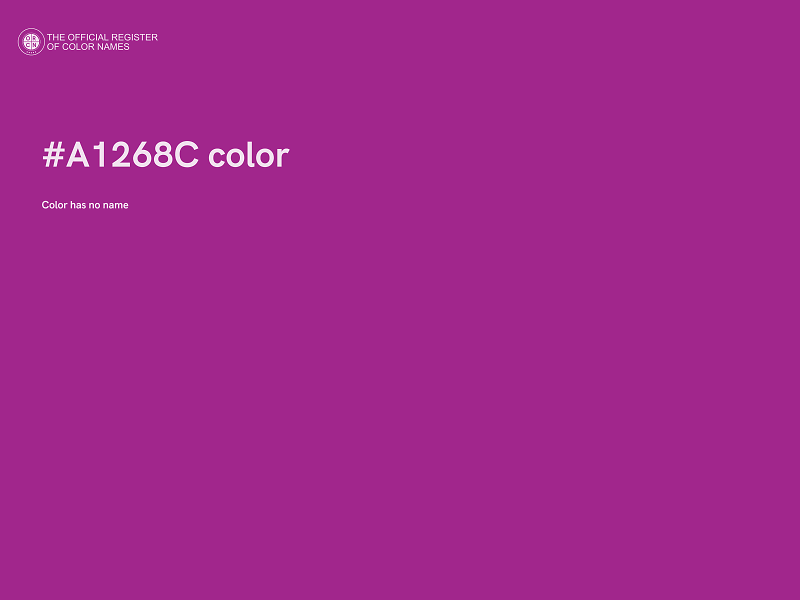 #A1268C color image