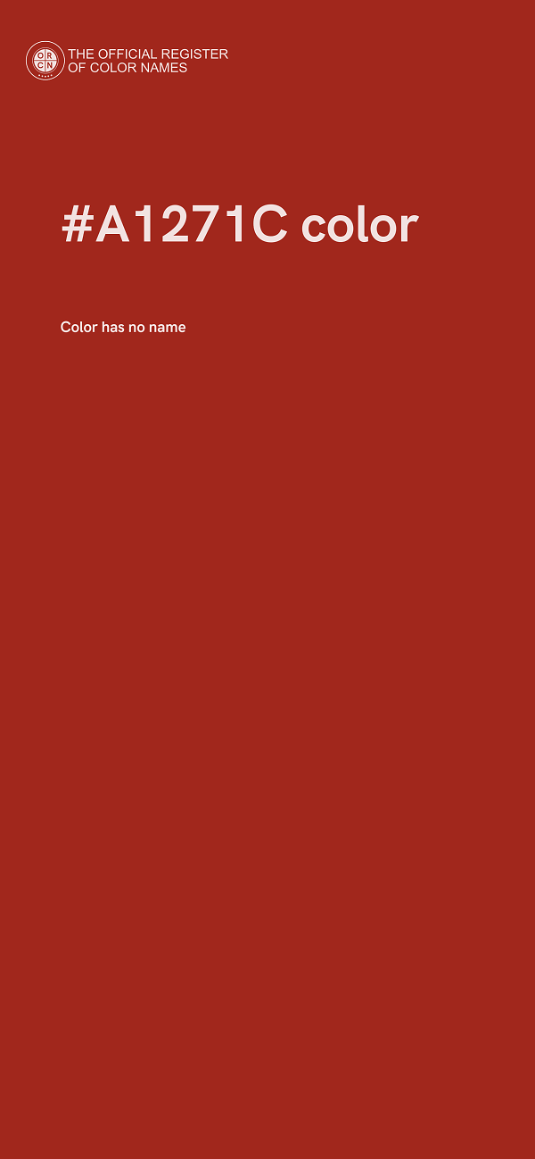 #A1271C color image