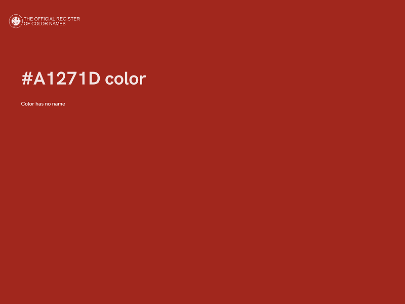 #A1271D color image