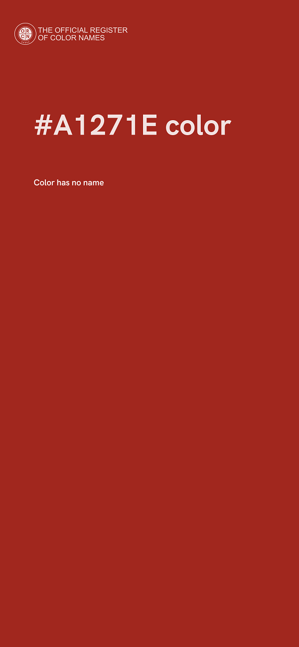 #A1271E color image