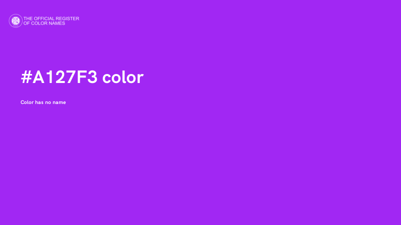 #A127F3 color image