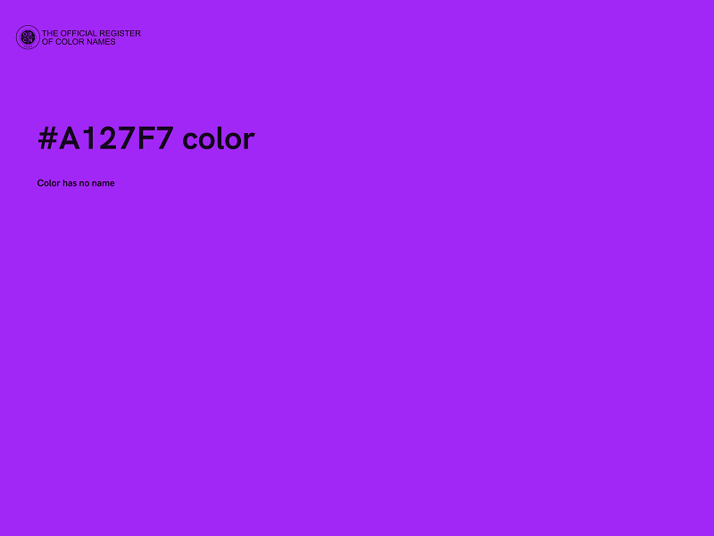 #A127F7 color image