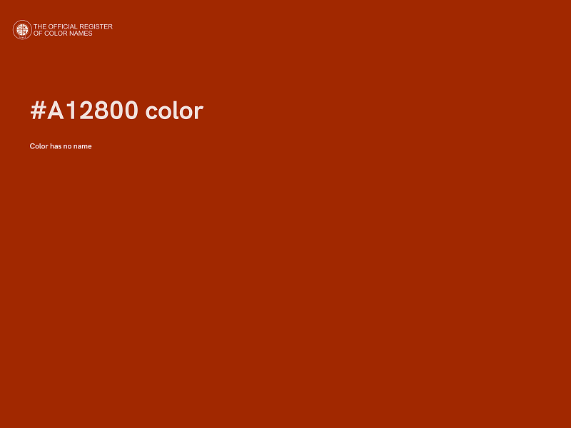 #A12800 color image