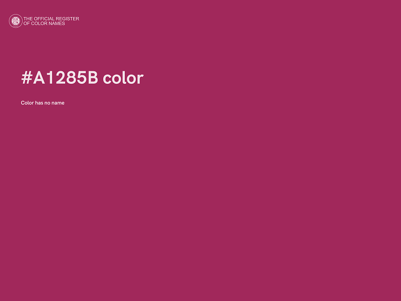 #A1285B color image