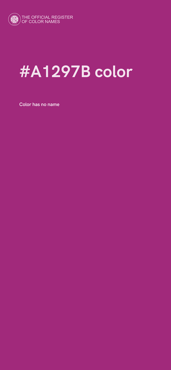 #A1297B color image