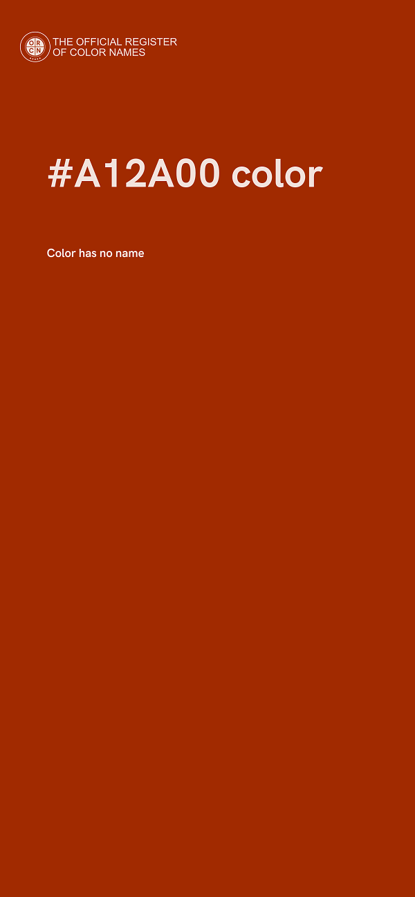 #A12A00 color image