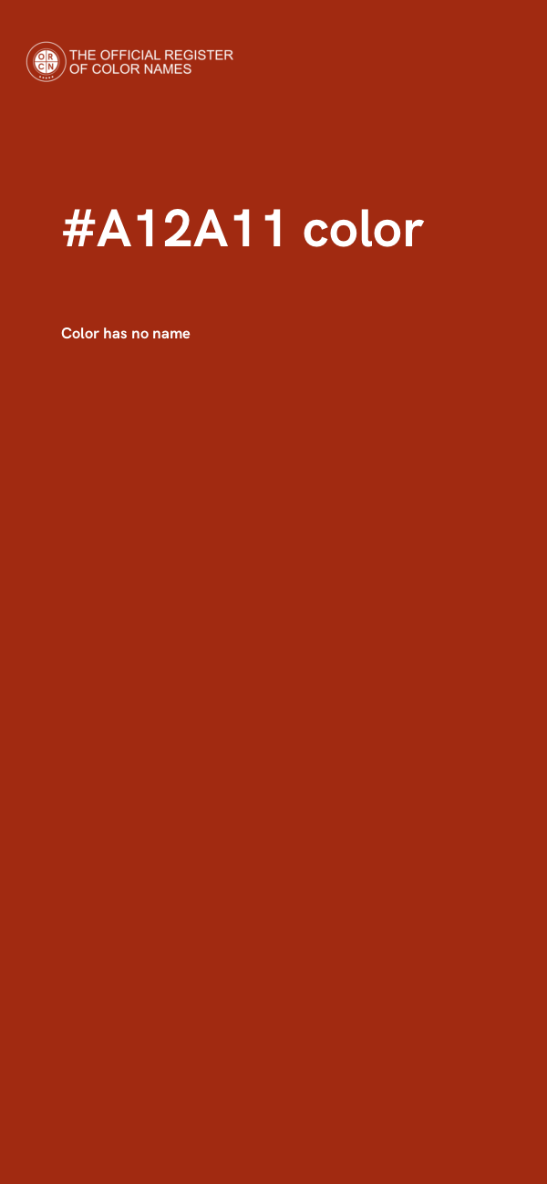#A12A11 color image