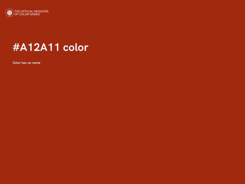 #A12A11 color image