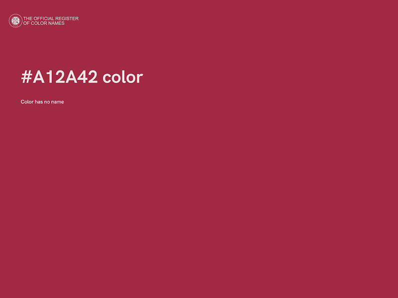 #A12A42 color image