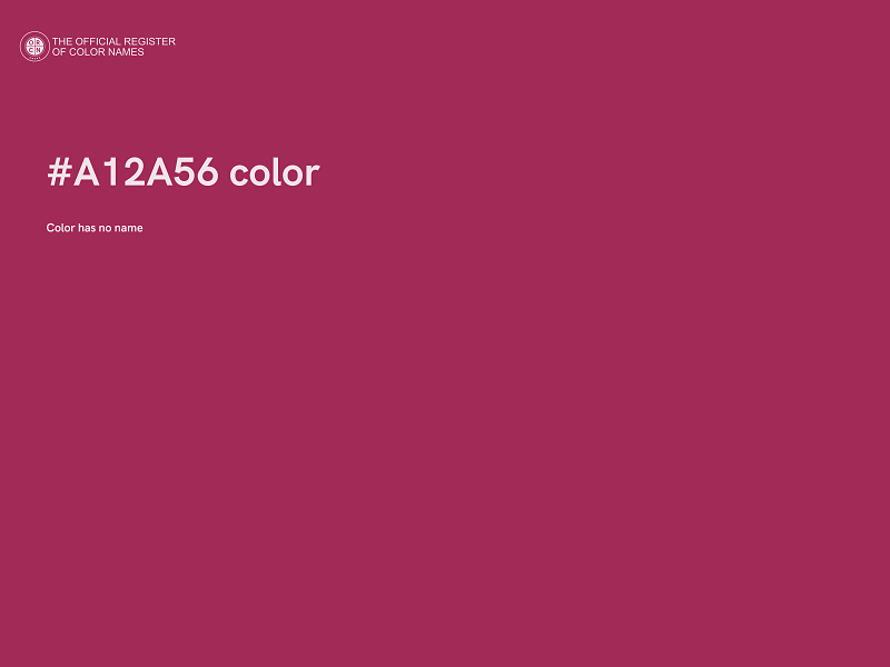 #A12A56 color image