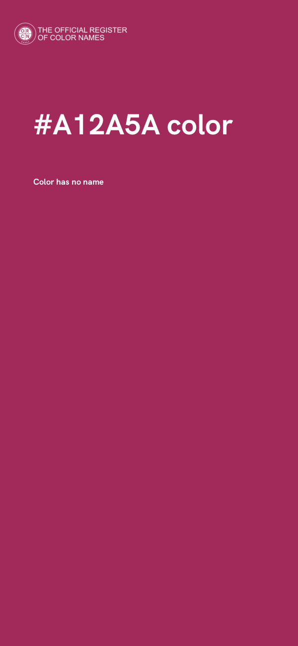 #A12A5A color image