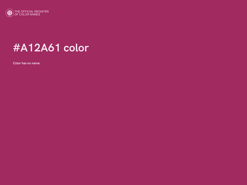 #A12A61 color image