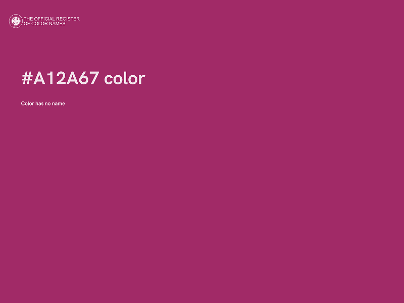 #A12A67 color image