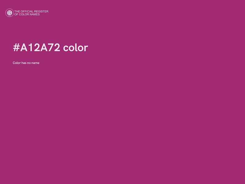 #A12A72 color image