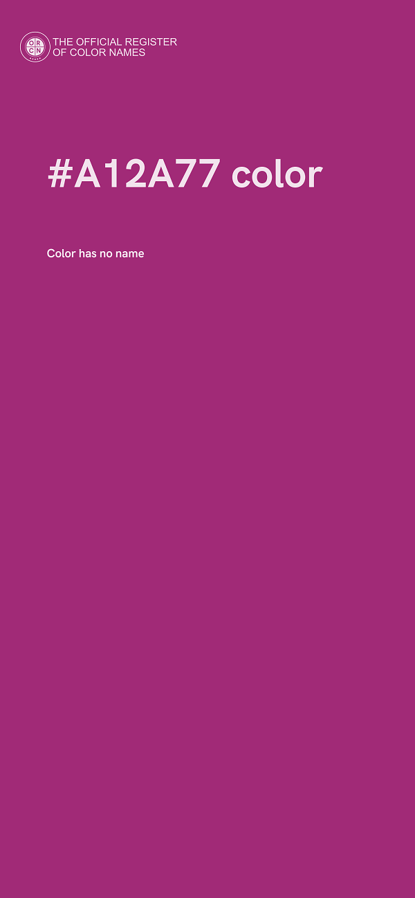 #A12A77 color image