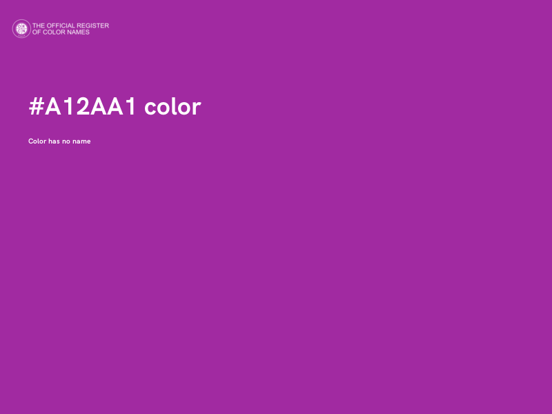 #A12AA1 color image