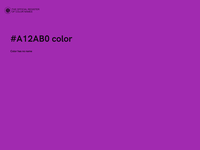 #A12AB0 color image