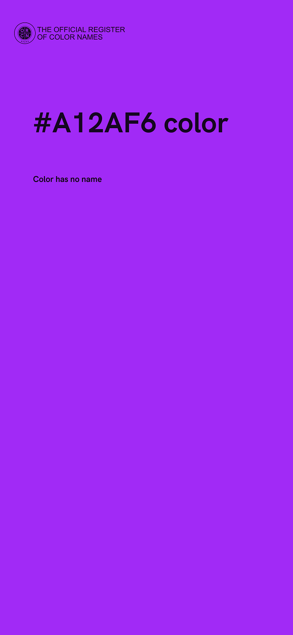 #A12AF6 color image