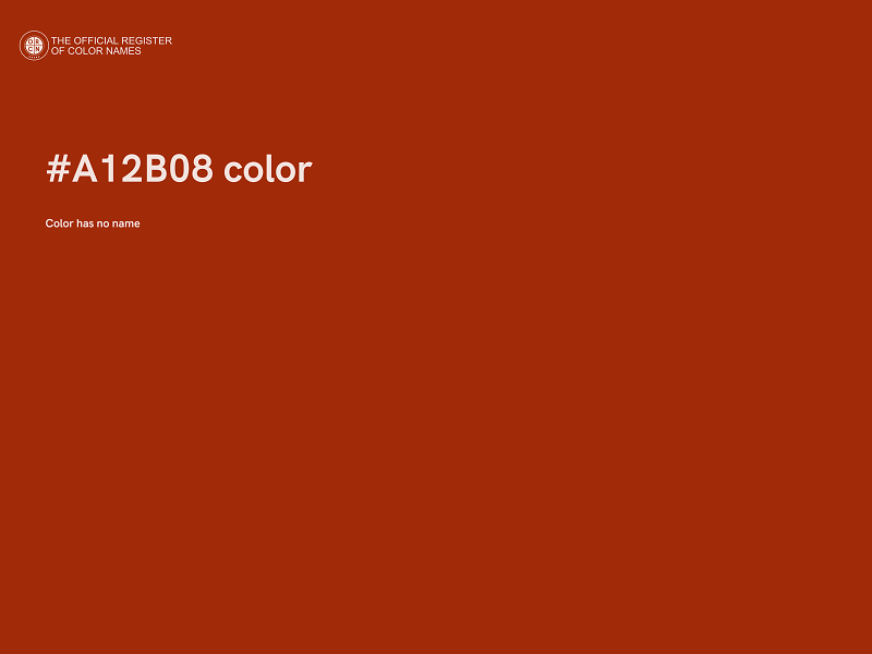#A12B08 color image
