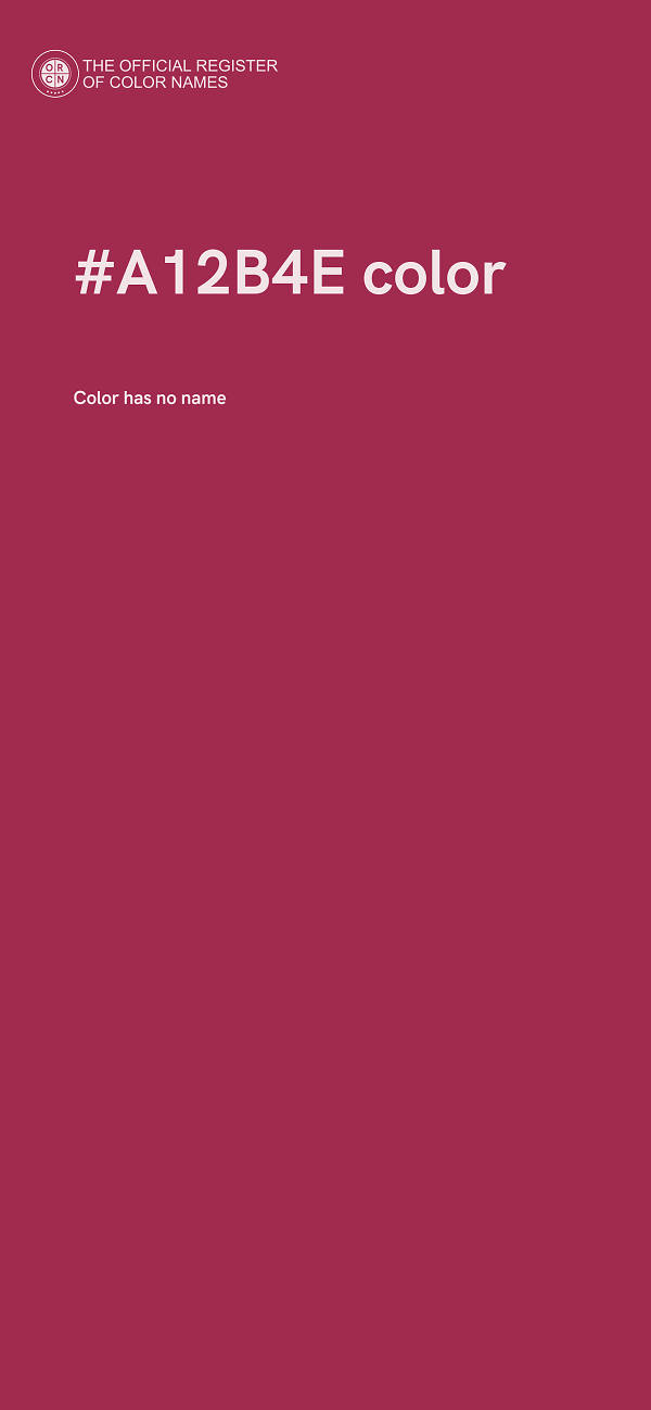 #A12B4E color image