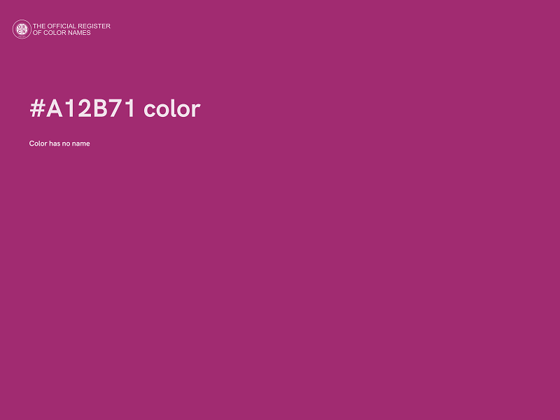 #A12B71 color image