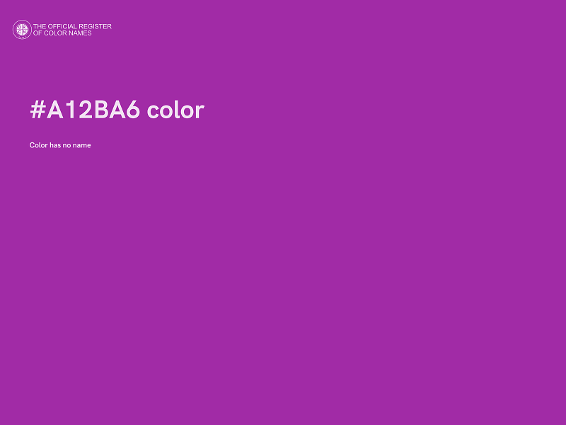 #A12BA6 color image