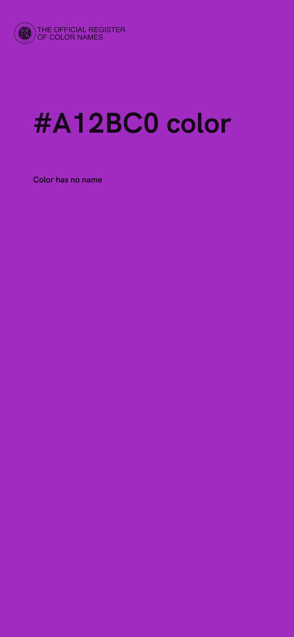 #A12BC0 color image