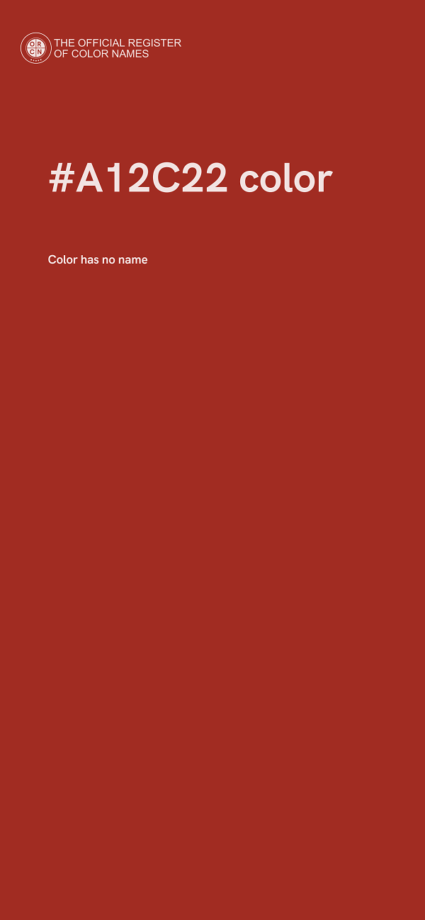 #A12C22 color image