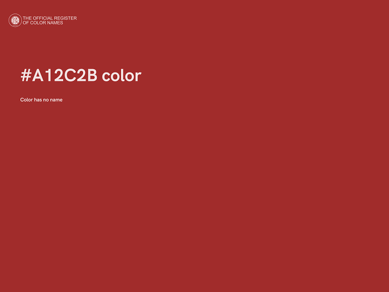 #A12C2B color image