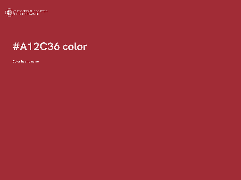 #A12C36 color image