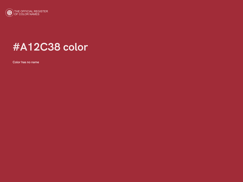 #A12C38 color image