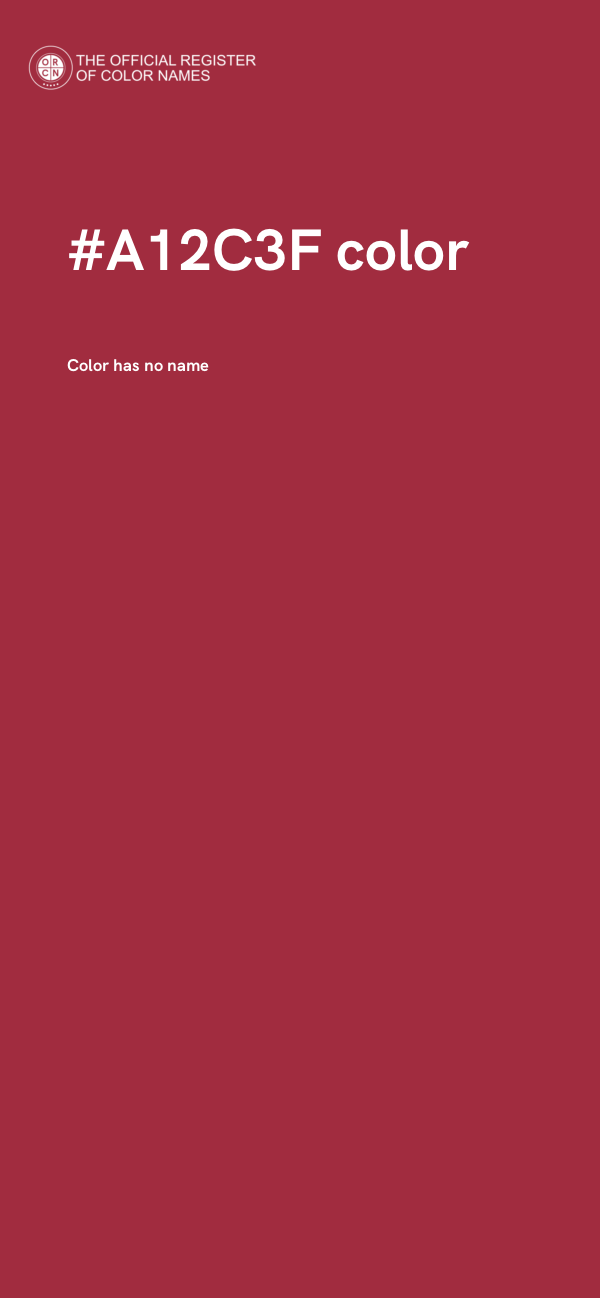 #A12C3F color image