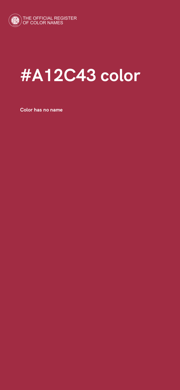#A12C43 color image
