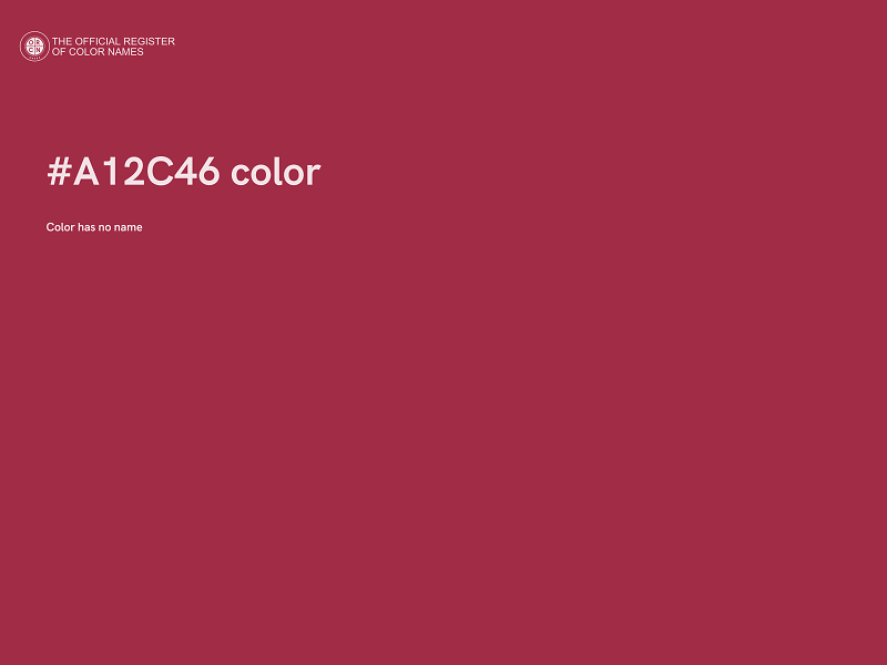 #A12C46 color image