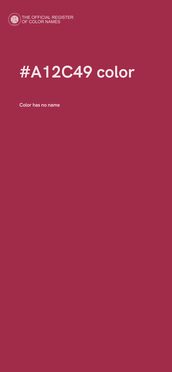 #A12C49 color image