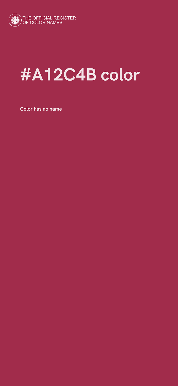 #A12C4B color image