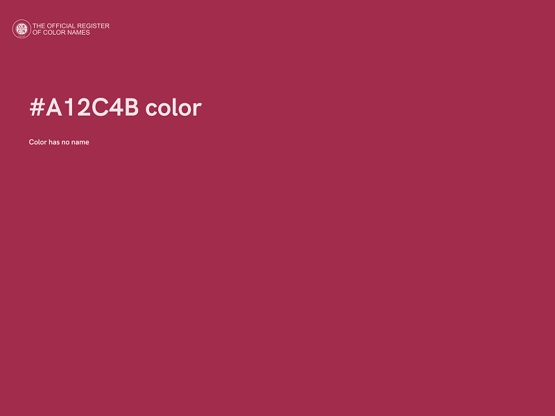 #A12C4B color image