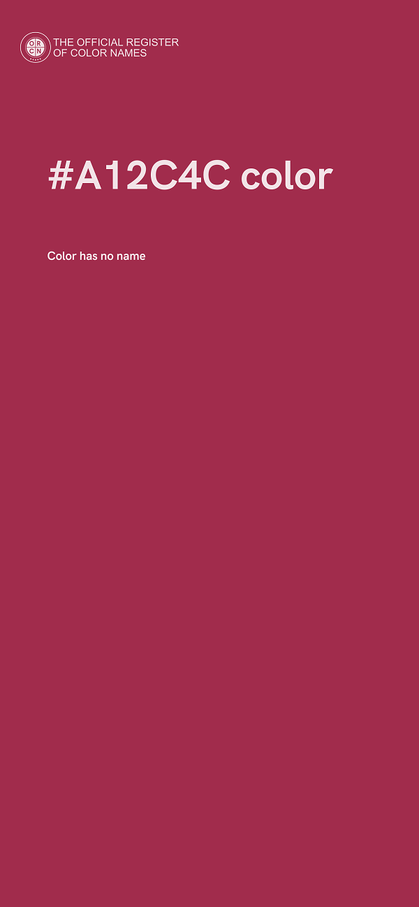 #A12C4C color image
