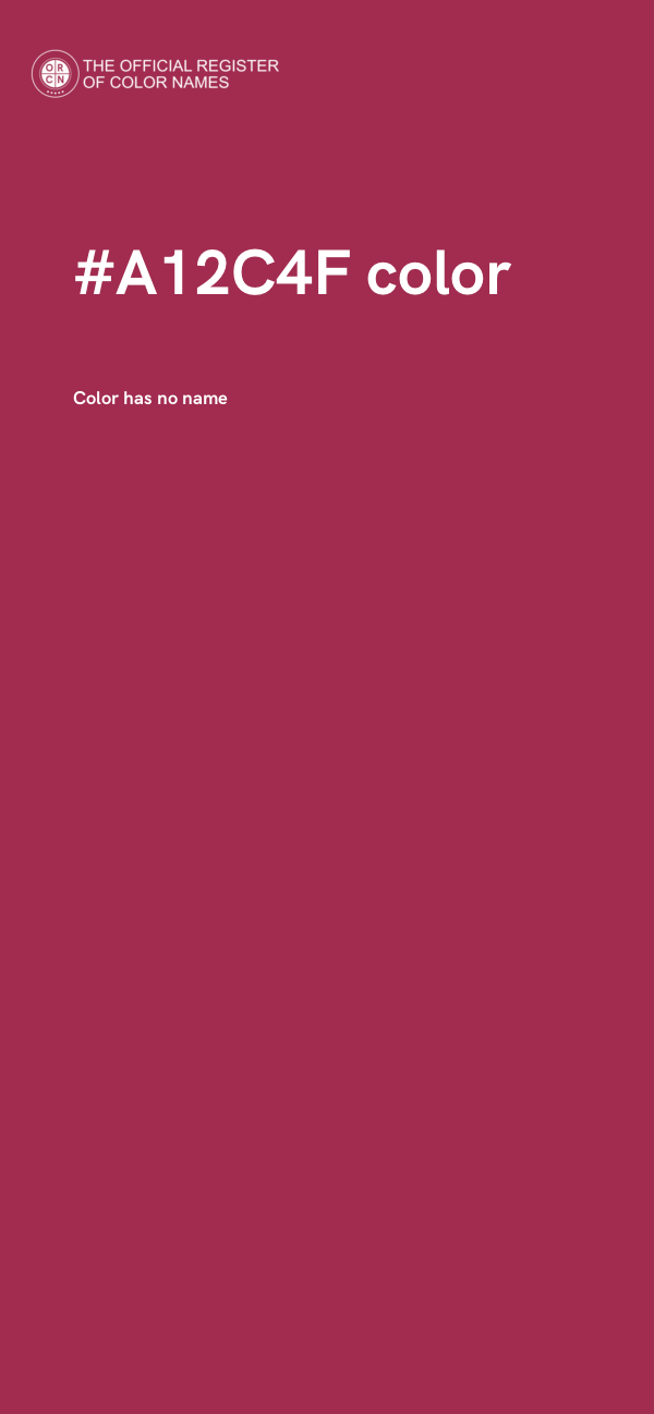 #A12C4F color image