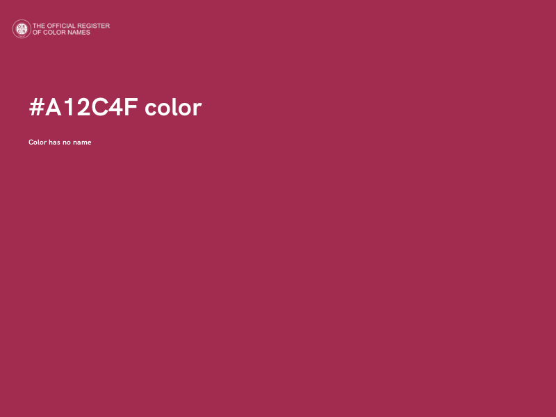 #A12C4F color image