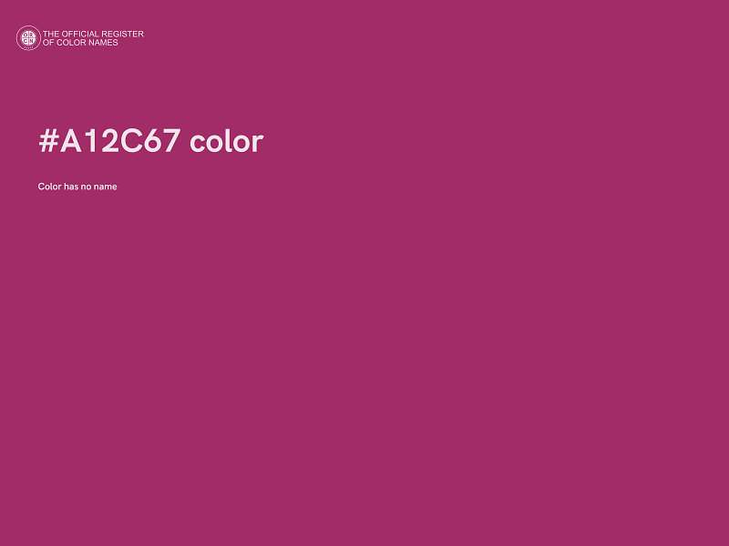 #A12C67 color image