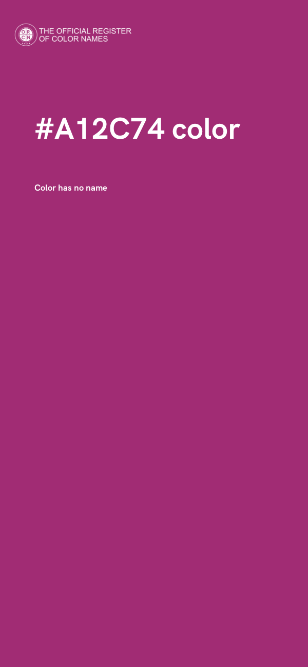 #A12C74 color image