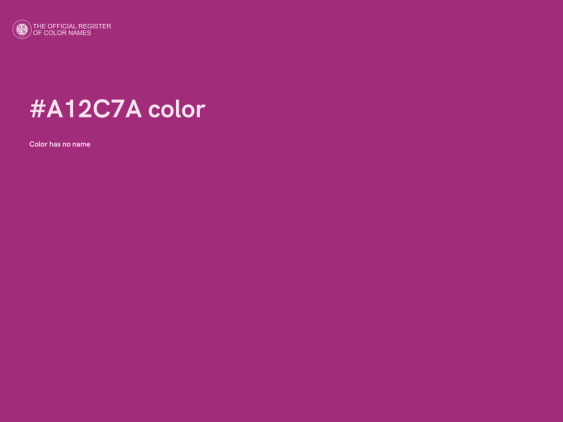 #A12C7A color image