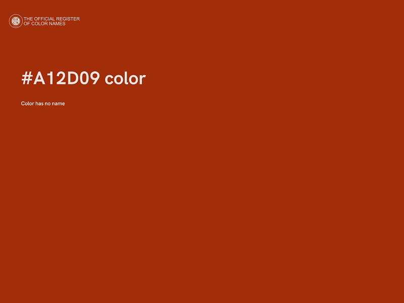 #A12D09 color image