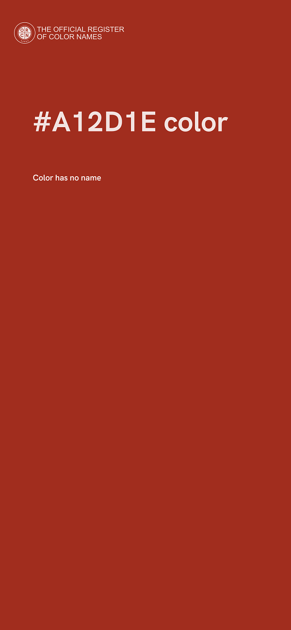 #A12D1E color image