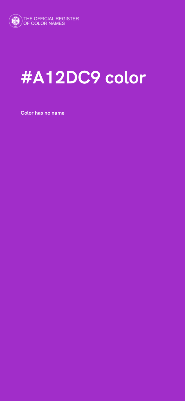 #A12DC9 color image