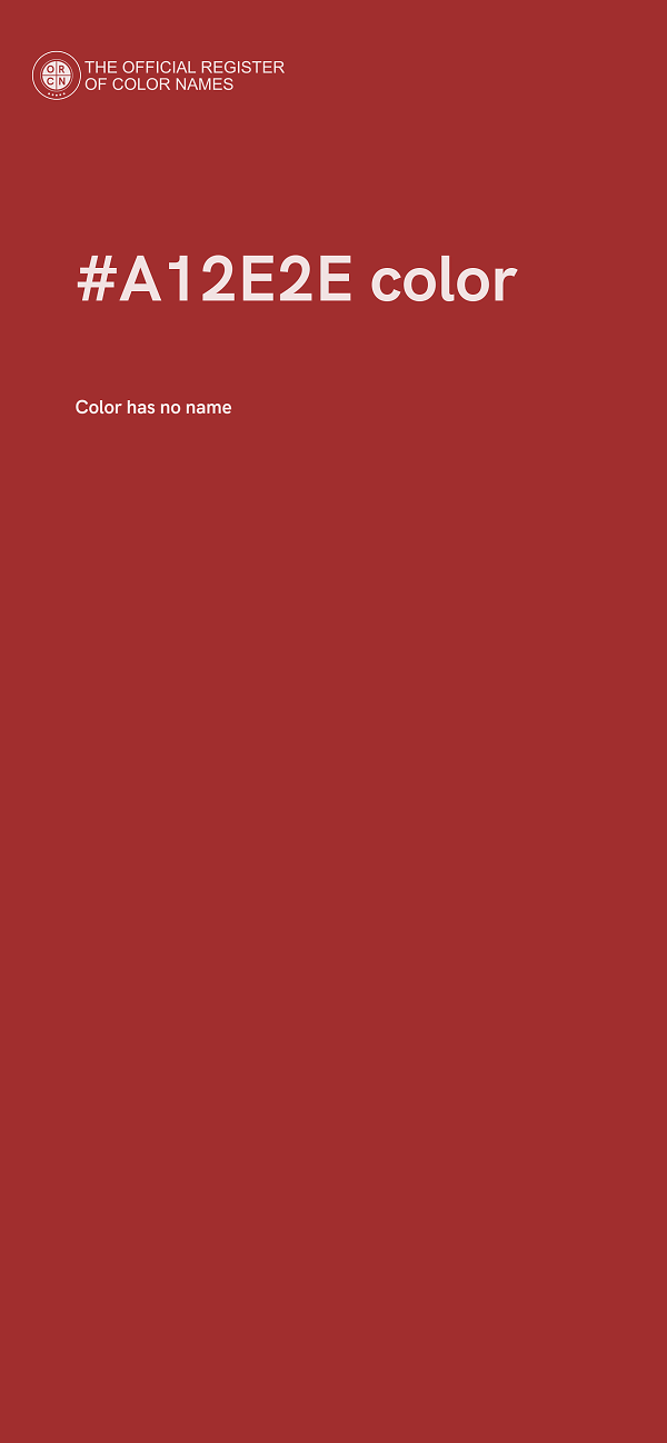 #A12E2E color image
