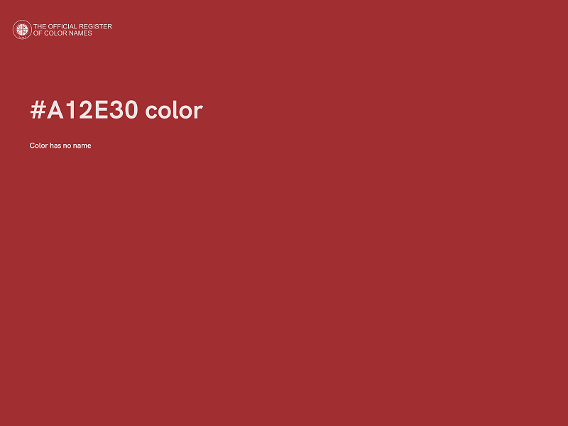 #A12E30 color image